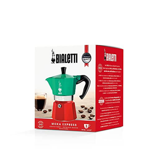 Bialetti Moka Express Stovetop Italian Espresso Maker Red & Green