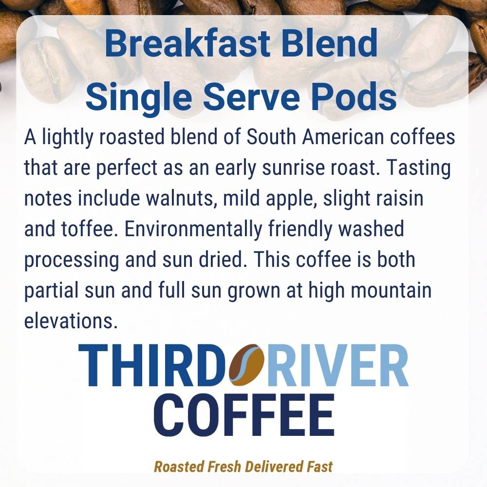 Breakfast Blend Single Serve Pods - Third River Coffee-Coffee