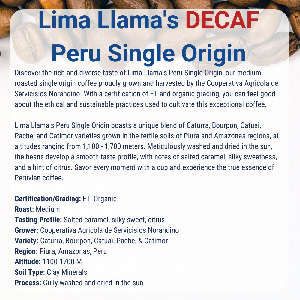 Lima Llama's Decaf - Peru Single Origin - Third River Coffee-Coffee