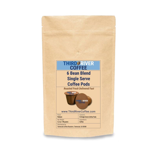 6 Bean Blend Single Serve Pods Coffee - Subscribe Never run out again